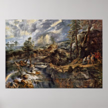Peter Paul Rubens - paisaje de la tormenta Poster