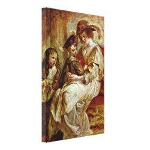 Peter Rubens - Elena Fourment con dos niños Impresión En Lona