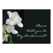 Petición blanca de la dama de honor de los Freesia Comunicados Personales