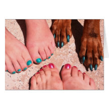 Peticure - día del balneario del Pedicure Tarjetón
