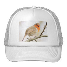 Petirrojo alegre gorras