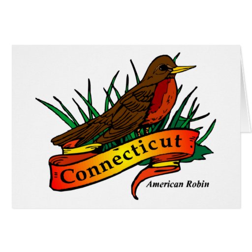 Petirrojo del americano de Connecticut Felicitaciones