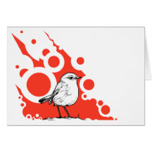 Petirrojo rojo tarjeta