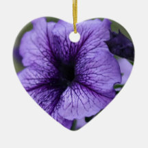 Petunia púrpura bonita ornamentos de navidad