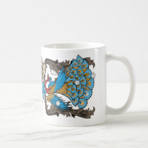 Pfau Tasse weiss