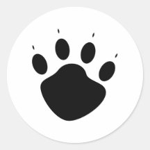 Pfotenabdruck paw print aufkleber