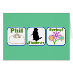 Phil, sombras, primavera felicitación