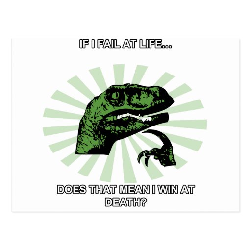 Philosoraptor que gana en la muerte postal