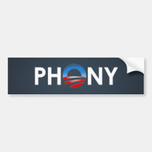 Phony de Obama Etiqueta De Parachoque
