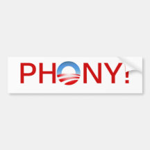 Phony de Obama Etiqueta De Parachoque