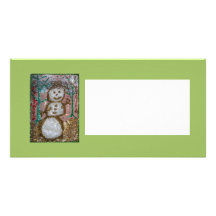 Photocard, collage amistoso del muñeco de nieve de tarjetas fotográficas 
