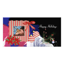 Photocard-Día de fiesta, navidad Tarjeta Fotografica