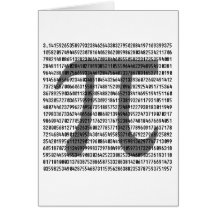 Pi por los números tarjeta