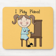 Piano - camisetas y regalos femeninos alfombrilla de ratón