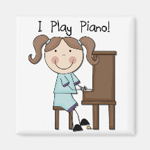 Piano - camisetas y regalos femeninos imanes para frigoríficos