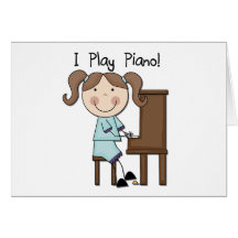 Piano - camisetas y regalos femeninos tarjetón