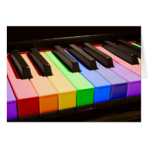 Piano del arco iris felicitación