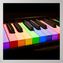 Piano del arco iris posters