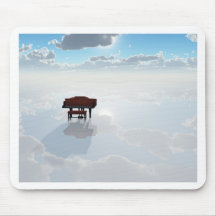 Piano en paisaje blanco dramático tapete de ratones