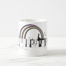 piano tazas de café