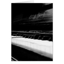 Piano viejo tarjeta