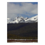 Picos de la nieve de las montañas del diente de si tarjeta postal