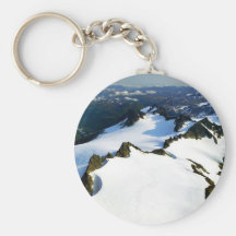 Picos de montaña dentados - visión aérea llaveros personalizados