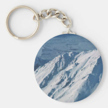 Picos de montaña nevados llavero personalizado