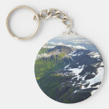 Picos de montaña - visión aérea llaveros personalizados