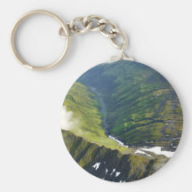 Picos de montaña y River Valley - visión aérea Llavero Personalizado