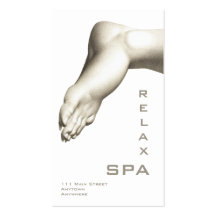 Pie elegante - tarjeta para el BALNEARIO, Pedicure Plantillas De Tarjeta De Negocio