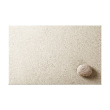 Piedra beige en fondo de la arena lienzo envuelto para galerias