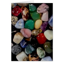 Piedras de gema coloridas tarjetas