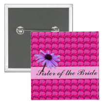 piedras de gema y flor rosadas de la margarita pins