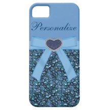 Piedras preciosas de Digitaces y joya azules del c iPhone 5 Protectores