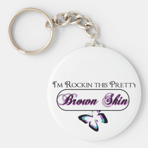 Piel bonita de Rockin Brown Llavero