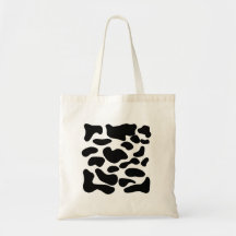Piel de la vaca bolsa lienzo