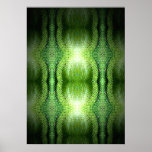 Piel de serpiente verde oscuro poster