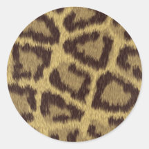 Piel del leopardo pegatina redonda