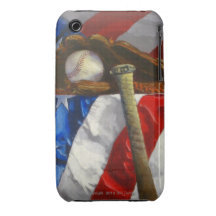 Piel del teléfono del aficionado al béisbol Case-Mate iPhone 3 funda
