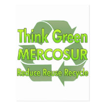 Piense a MERCOSUR verde Tarjeta Postal