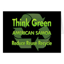 Piense American Samoa verdes Tarjeton