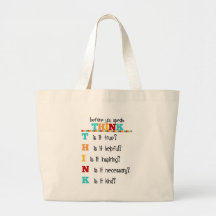 Piense antes de que usted hable bolsas de mano
