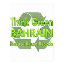 Piense Bahrein verde Tarjeta Postal
