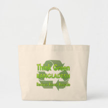 Piense Bangladesh verde Bolsas