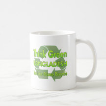Piense Bangladesh verde Taza De Café