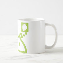Piense el androide taza de café