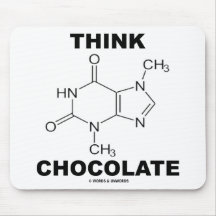 Piense el chocolate (la química de la molécula de  tapete de raton