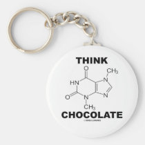 Piense el chocolate (la química de la molécula de  llaveros