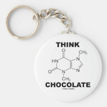 Piense el chocolate (la química de la molécula de  llavero